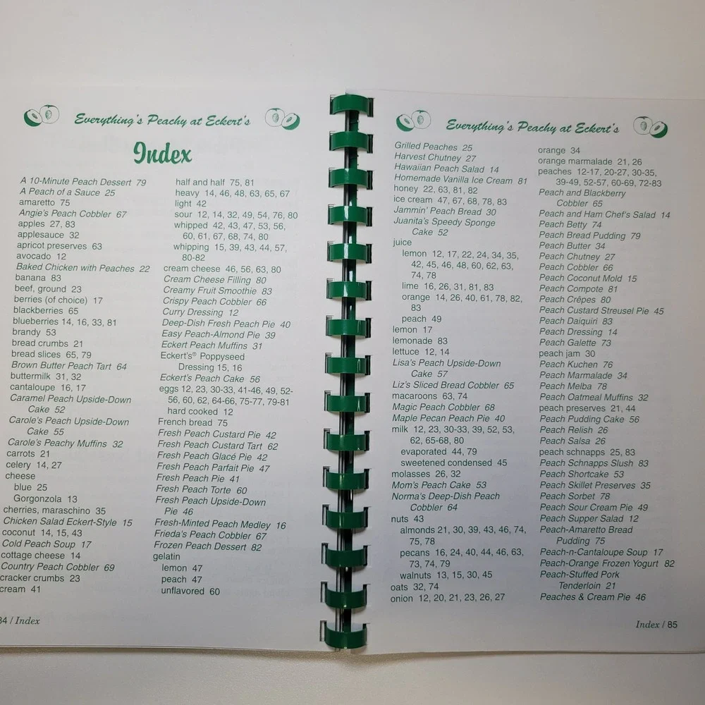 Everything s Peachy at Eckerts A Peach of a Cookbook Eckert Family Belleville IL